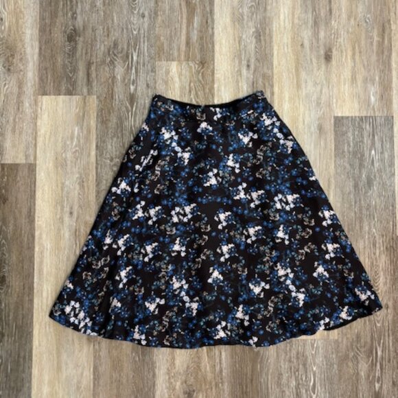 J. Crew Collection A-line Silk Floral Skirt with Pockets - Size 00 - Picture 3 of 5